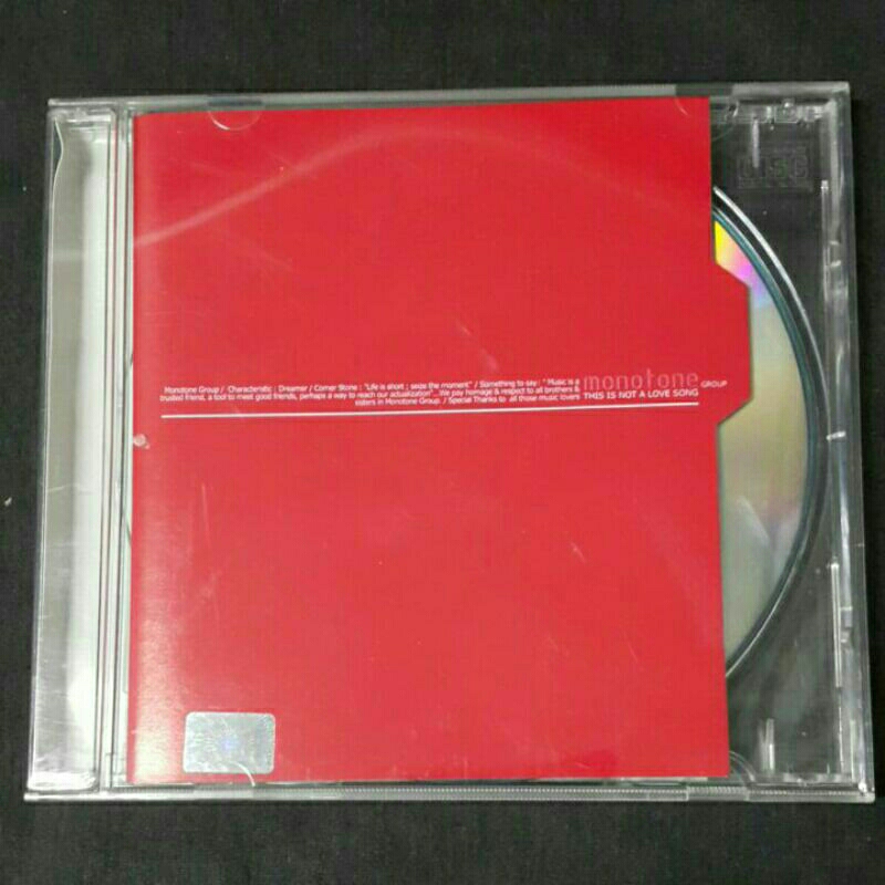 Cd ซีดีเพลงไทย MONOTONE / THIS IS NOT A LOVE SONG