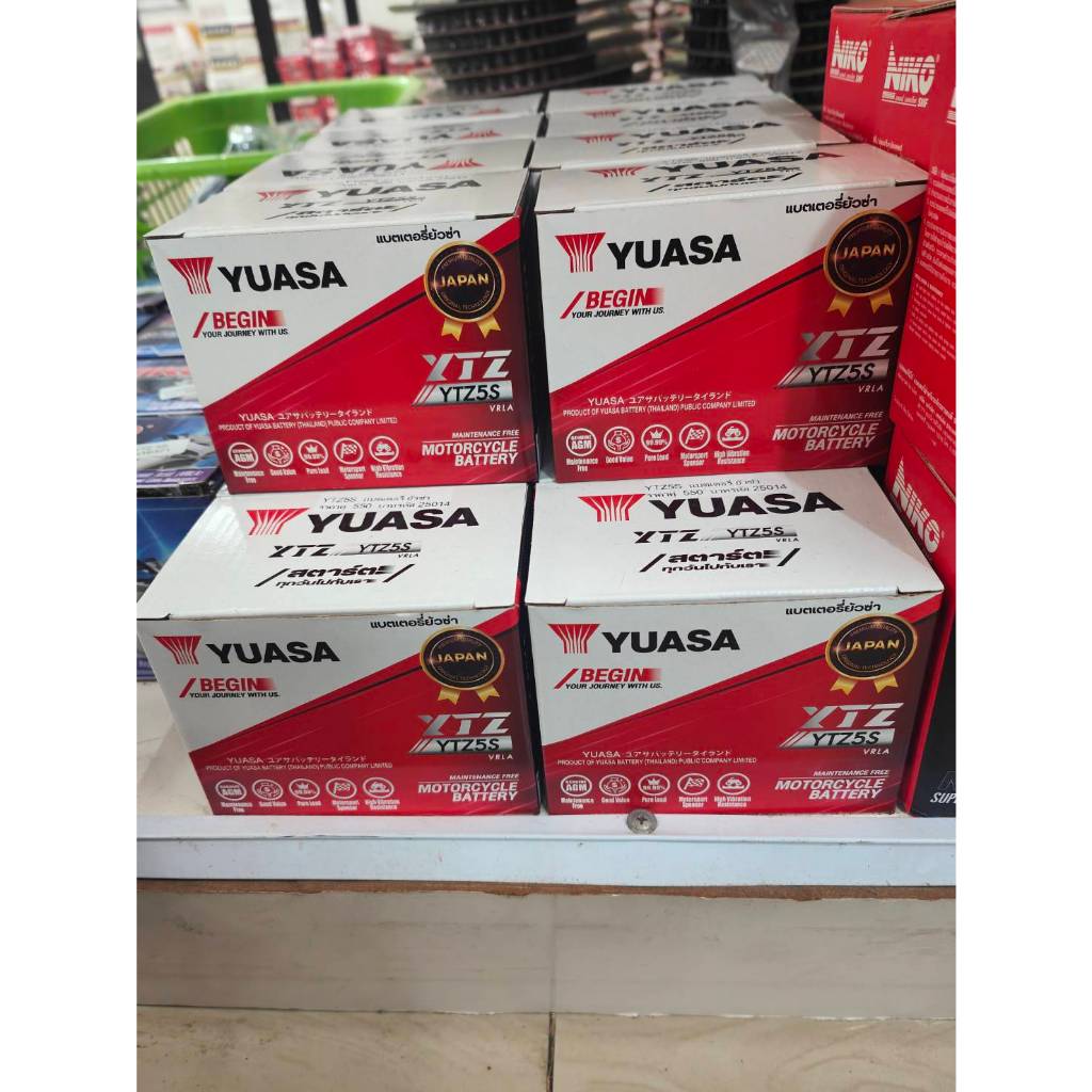 แบตเตอร ี่ YTZ5s แบตเมอเตอร์ไซค์ แบตยัวซ่า 5แอมป์ YTZ5S แบตเตอรี่ยัวซ่า 5 แอมป์  YUASA YTZ5S ใส่ MSX
