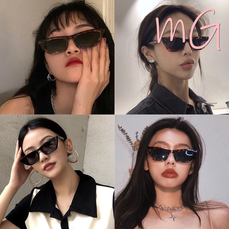 [ส่งจากกทม]My Girlแฟชั่นเกาหลี แว่นตากันแดด เล็ก สี่เหลี่ยม กรอบแว่นพิมพ์ลายเสือดาว เครื่องประดับแฟชั่น มี 17 สีให้เลือก