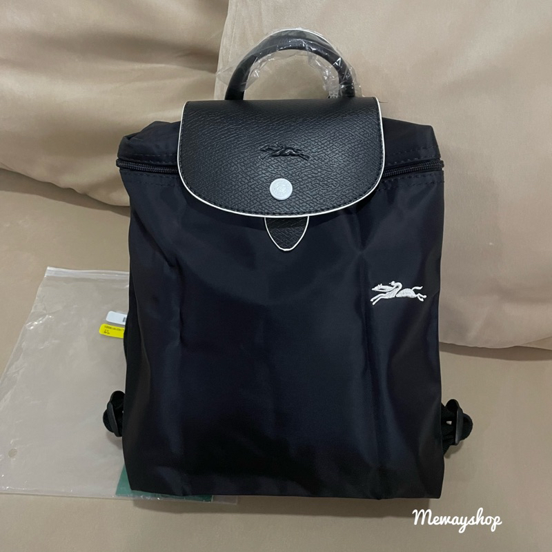 แท้💯%👜Longchamp LE PLIAGE Club Backpack Outlet Shop(สีดำ)