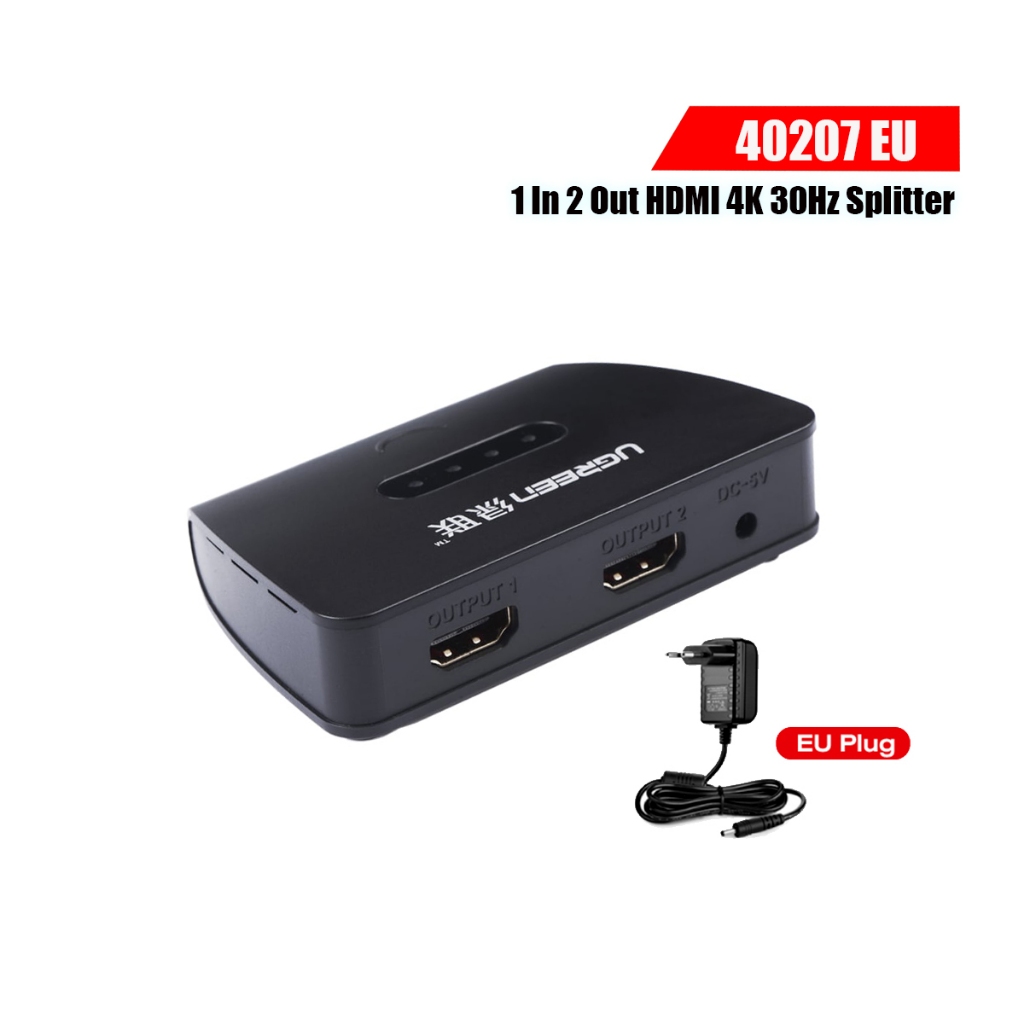 UGREEN รุ่น 40207 HDMI 4K Splitter 1x2 4K 30Hz เข้า 1 ออก 2 จอ