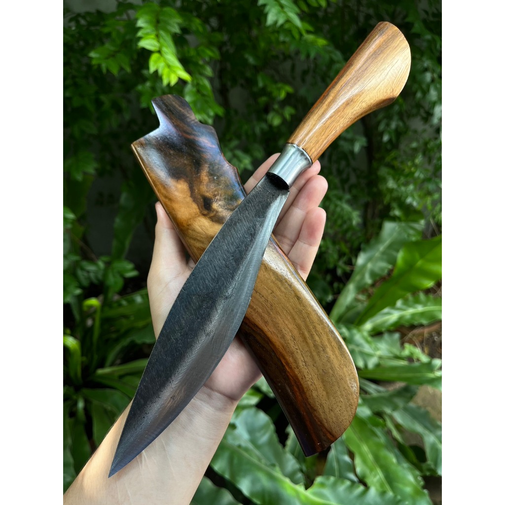 มีดเหน็บ อีเหน็บ (E-Nep) มีดอีเหน็บ มีดเดินป่า มีดแคมป์ มีดแล่ ใบ 7.7” Sup9 ตีร้อนชุบแข็ง คออลูมิเนี