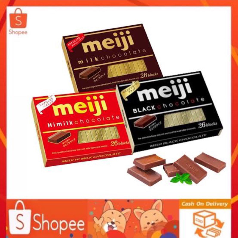 Meji chocolate 120g. himilk chocolate /milk chocolate / black chocolate เมจิ 26ชิ้น ช็อกโกแลตนำเข้าจ