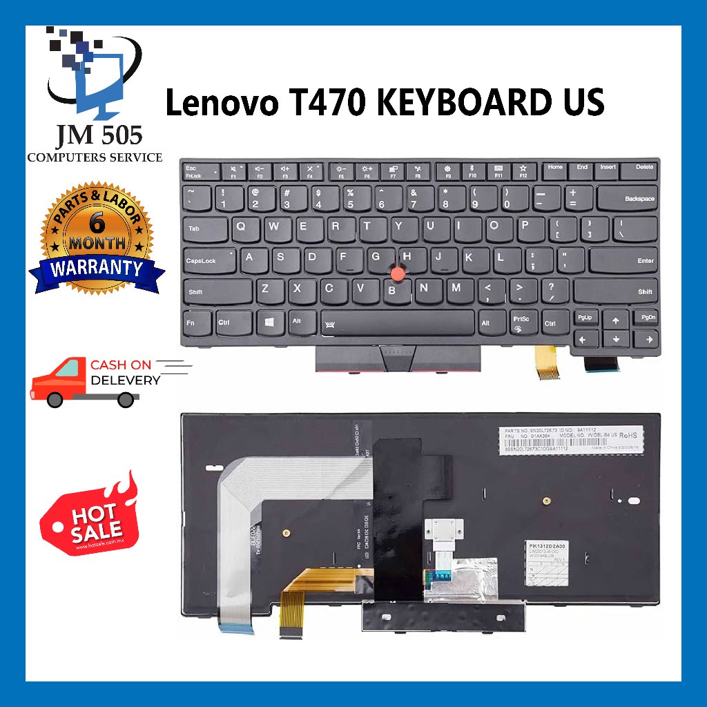 Lenovo T470 Laptop Keyboard Replacement with Pointer Compatible with Lenovo IBM ThinkPad T470 T480 A475 A485 Series