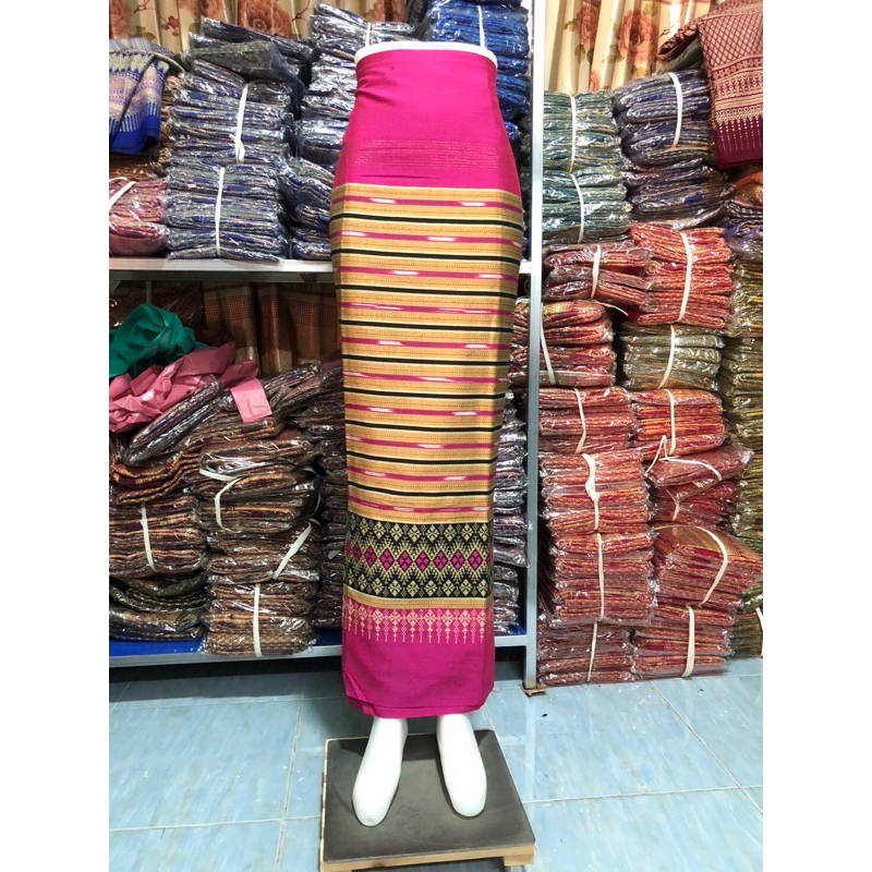 ผ้าฝ้ายผ้าทอผ้าถุงล้านนา