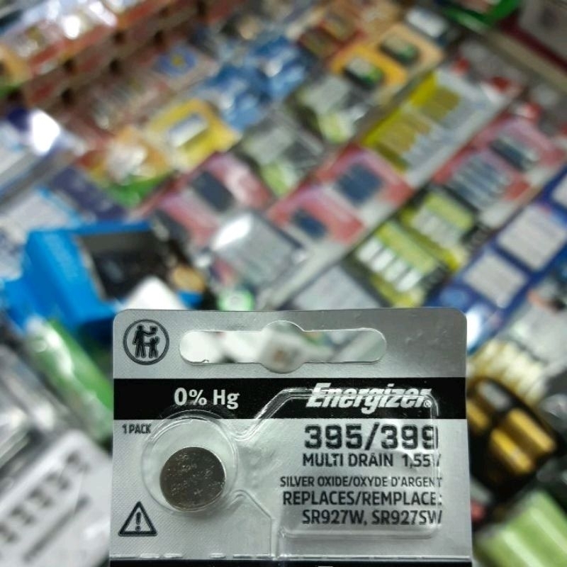 ถ่านกระดุม Energizer 395/399, 395, SR927SW 1.55V จำนวน 1ก้อน Silver Oxide Battery ของใหม่ ของแท้ Made in Japan