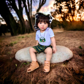 Littlebluelamb ⭐รองเท้าหุ้มข้อ "หนังแท้ " ❗ ขายดี : เด็กหัดเดิน (BBA22187) กันลื่น ซัพพอร์ตข้อเท้าได้ดีมาก