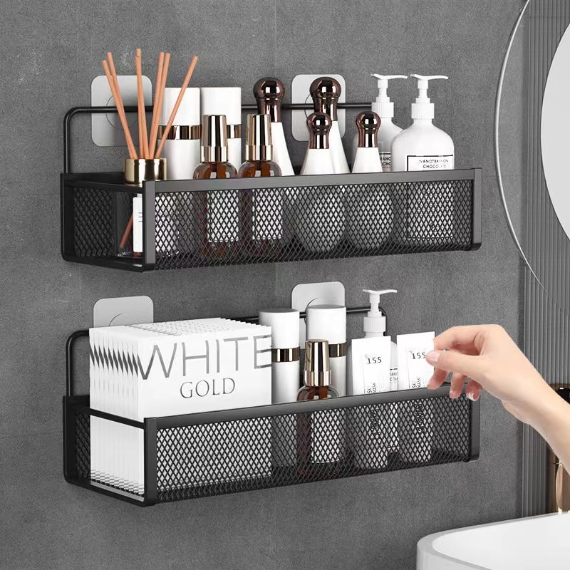 ตะแกรงวางของติดผนัง ชั้นวางของในห้องน้ำ ชั้นวางติดผนัง มี2สีให้เลือก ติดผนังช่วยประหยัดพื้นที่ชั้นวา