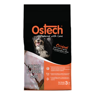 (1 แถม 1) Ostech ออสเทค ออริจินัล อาหารเม็ดสุนัขโต 3 kg.