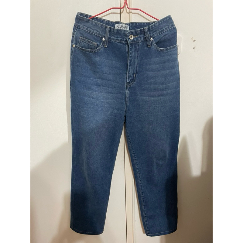 กางเกงยีนส์SARUN ทรงกระบอกกลางเอวสูงXL