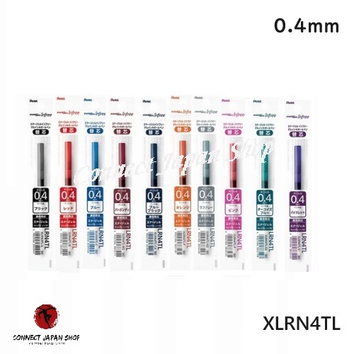 Pentel ไส้ปากกาลูกลื่น สําหรับ Energel Infree 0.4 มม. Xlrn4Tl 10 แบบ เลือกส่งจากญี่ปุ่น
