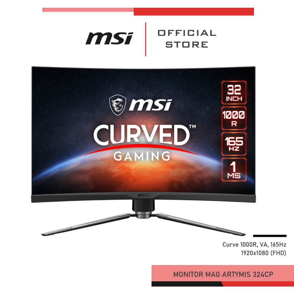 MSI Monitor MAG ARTYMIS 324CP (จอมอนิเตอร์, จอคอมพิวเตอร์) จอโค้ง,165hz