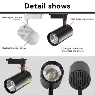 ⚡️1ชุด 6ชิ้น⚡Led Track Light สปอร์ตไลท์ ไฟราว ไฟรางโคมไฟเพดานสปอตไลท์ขนาดเติดผนังร้านขายเสื้อผ้าเชิงพาณิชย์ทางเดิน รางไฟ