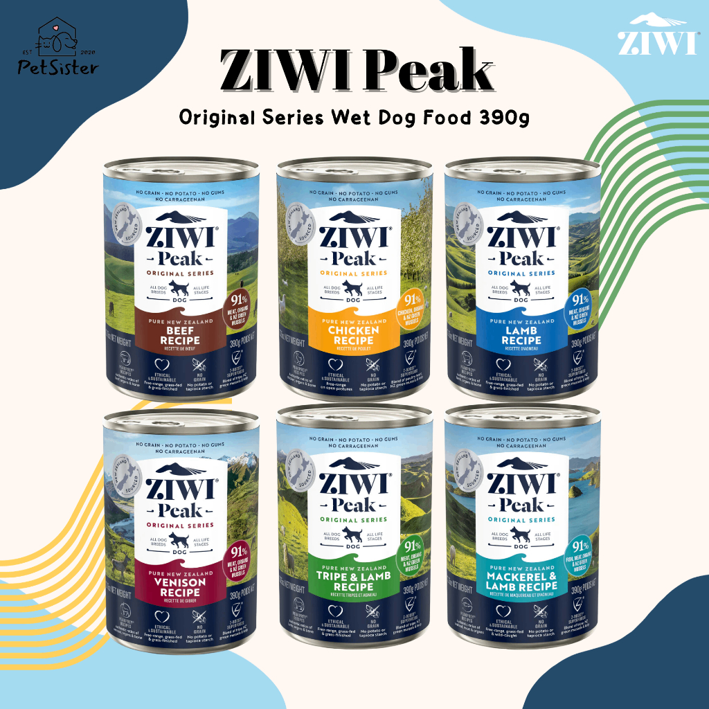 พร้อมส่งกวาง 🐶Ziwi Peak Canned Wet Dog Food 390g อาหารเปียกสุนัขเกรดพรีเมี่ยม x Petsister