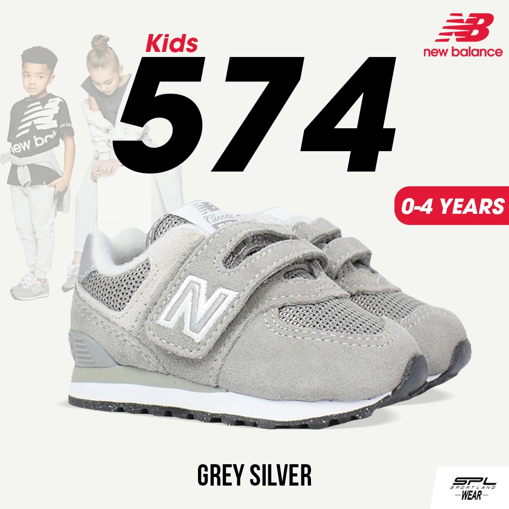 New Balance นิวบาลานซ์ รองเท้าผ้าใบ รองเท้าเด็ก NB IF 574 Grey IV574EVG (1790)