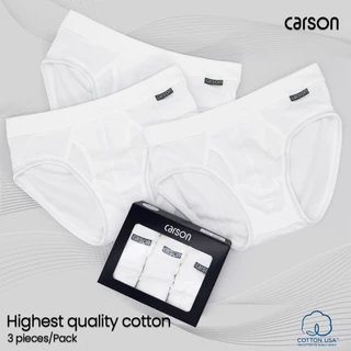 กางเกงในชาย Carson Men รุ่นผ้า Cotton USA นุ่มสบาย แพ็ค 3 ตัว Z(M013BBC-W)