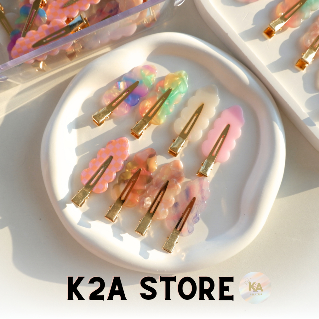 กิ๊บหนีบผมแฟชั่นแบบหยัก *1 ชิ้น* สไตล์เกาหลี Y2K สีพาสเทล ผมไม่หักไม่งอ กิ๊บติดผม ขนาด 6 cm ++พร้อมส่งจากไทย++