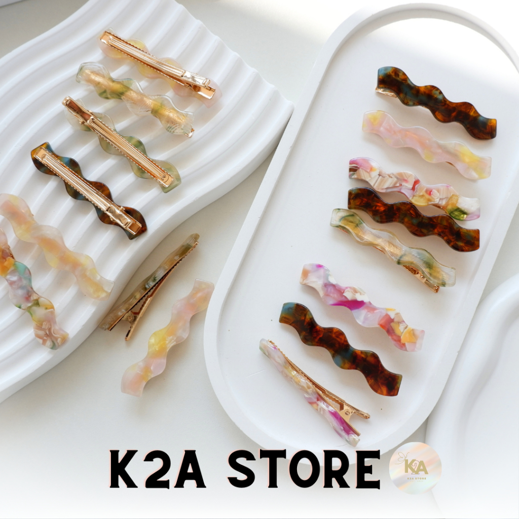 กิ๊บหนีบผมอะคริลิค Wavy Clip *1 ชิ้น* กิ๊บแบบหยักสไตล์เกาหลี ขนาด 6 cm ++ พร้อมส่งจากไทย ++
