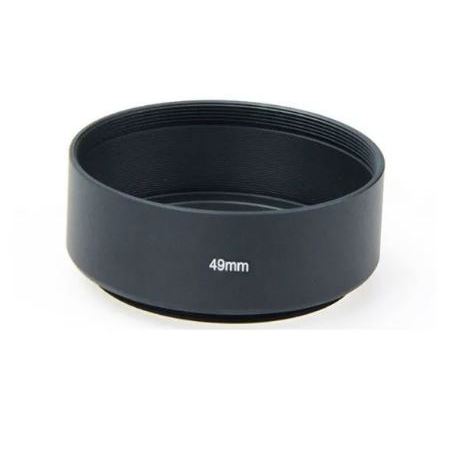 เลนส์ฮูด Standard 49mm Metal Lens Hood Cover for 49mm Filter/Lens