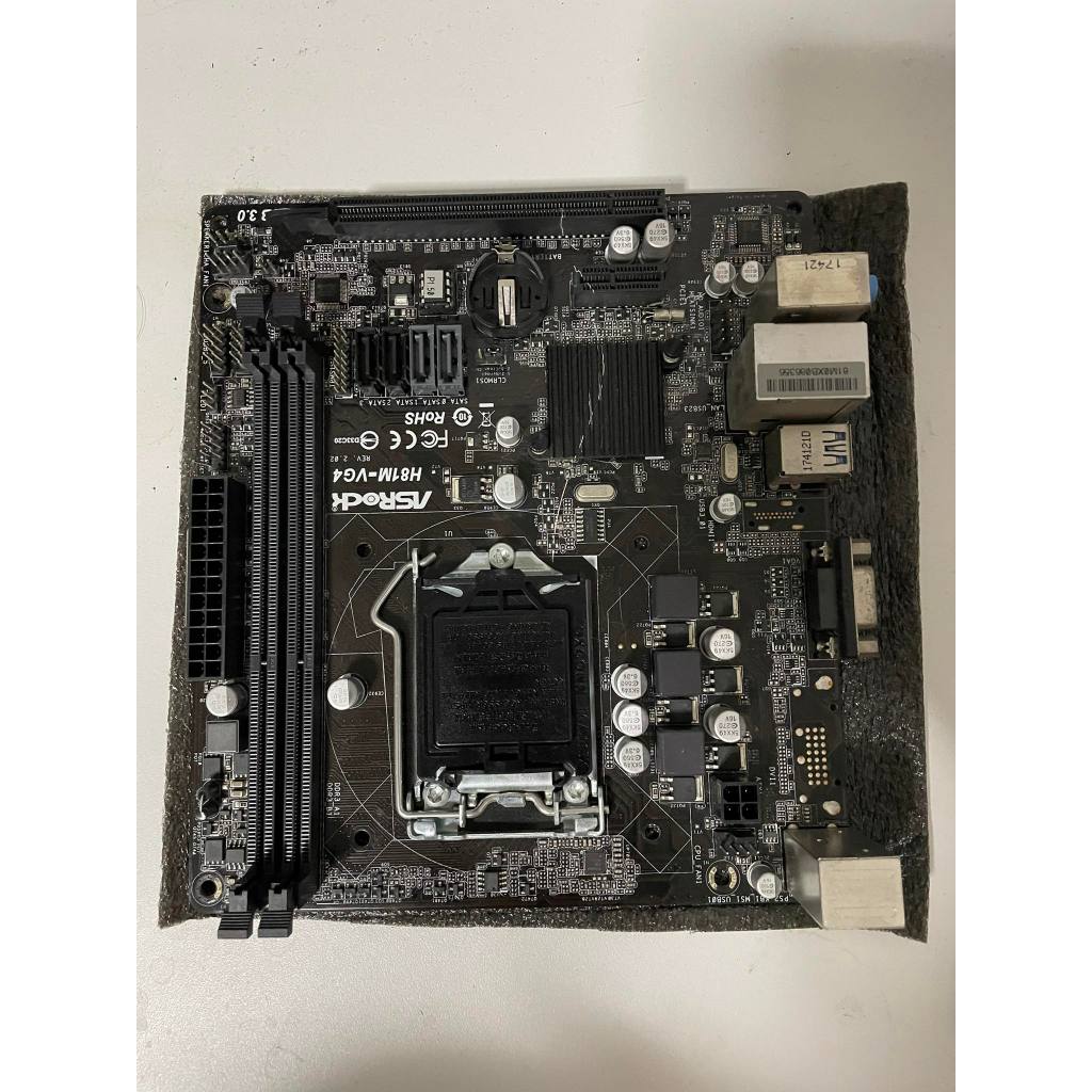 เมนบอร์ด ASRock H81M-VG4 R2.0 1150(มือสองสภาพดี)พร้อมฝาหลัง