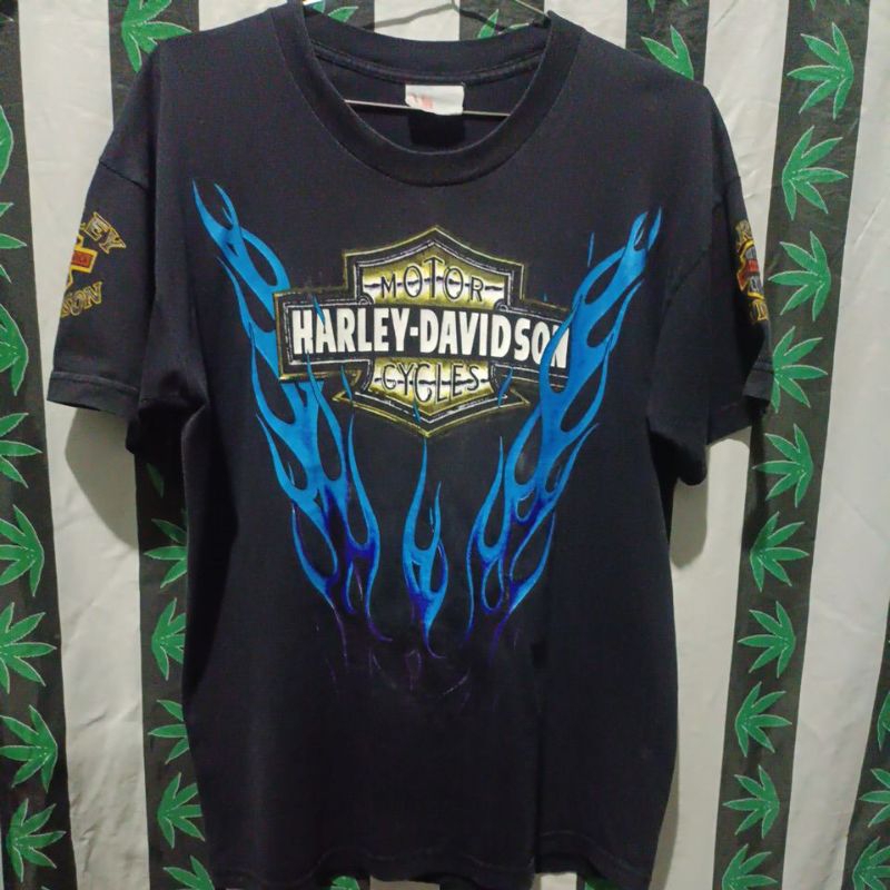 เสื้อยืดมือสอง Vintage Bootleg เก่า 90's Motor Harley - Davidson Cycles Size L.อก22.5/ยาว28.5