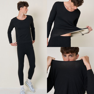 [umore.edition] ✨ ชุดฮีทเทคลองจอน เสื้อ+กางเกง ชุดลองจอนกันห…