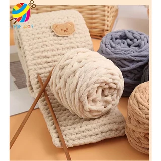 ไหมพรมคอตตอน เส้นจัมโบ้ น้ำหนัก เส้นด้ายถักผ้าขนหนูนำเข้า 1ply ไหมพรมหนา 100 กรัม