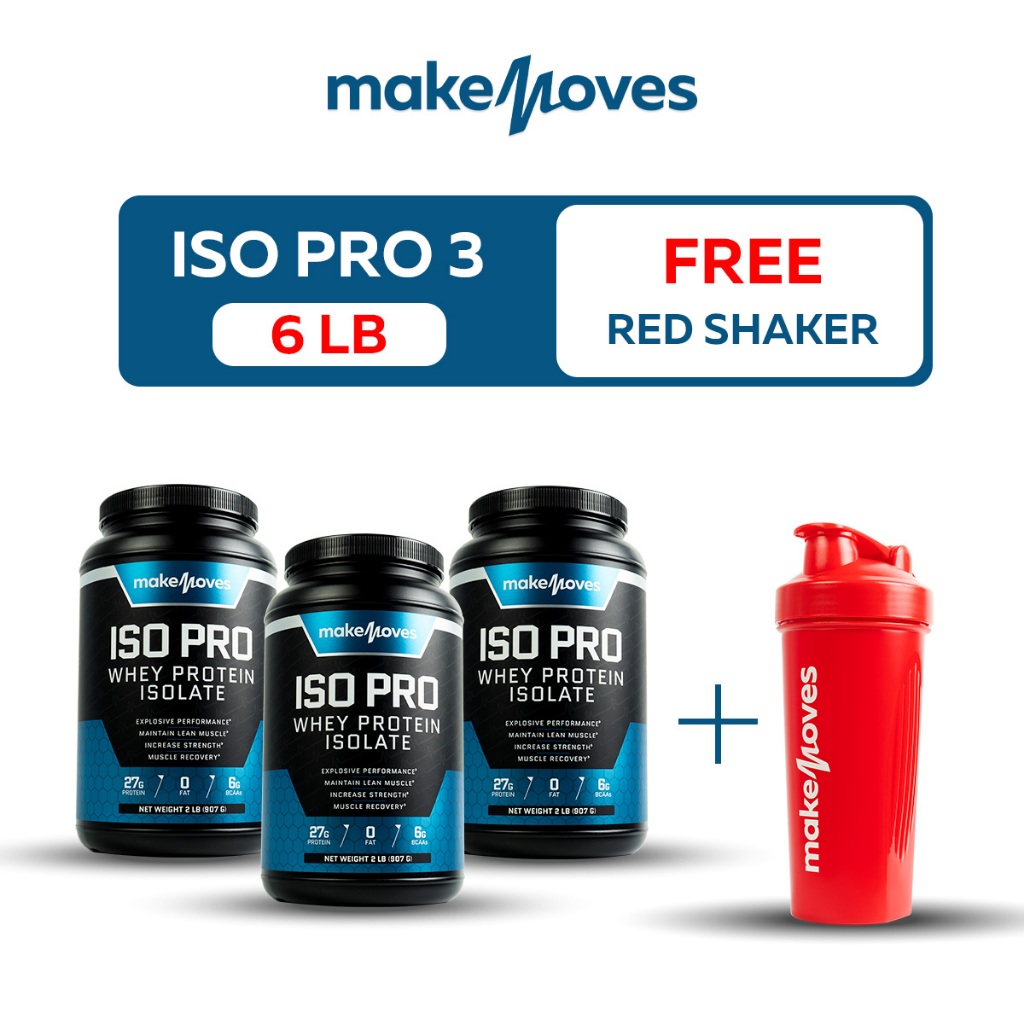 ISO PRO Whey Protein Isolate MakeMoves (Iso Pro 3 with free red shaker)