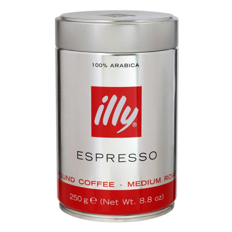 illy espresso medium roast ground coffee 250g. กาแฟเอสเปรสโซ่ แท้100% นำเข้าจากอิตาลี🇮🇹