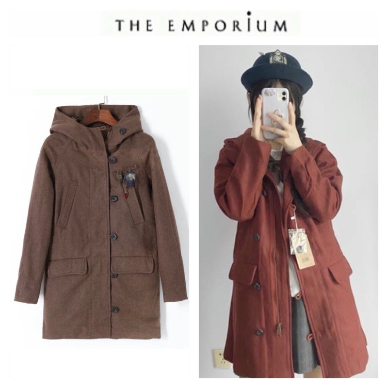 เสื้อโค้ท over coat กันหนาว แบรนด์ THE EMPORIUM (JAPAN) WY773