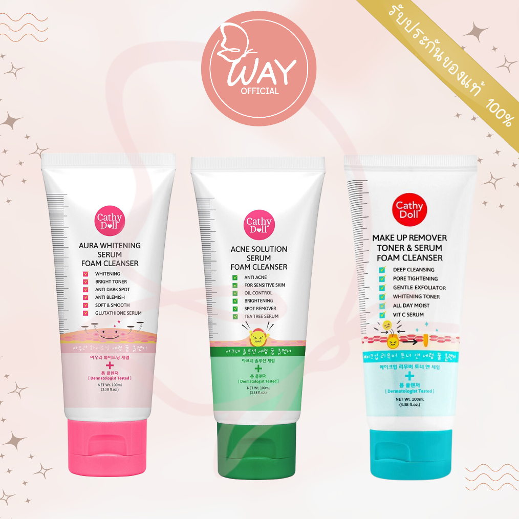 เคที่ดอลล์ เซรั่ม โฟม คลีนเซอร์ 100ml Cathy Doll Serum Foam Cleanser 100ml