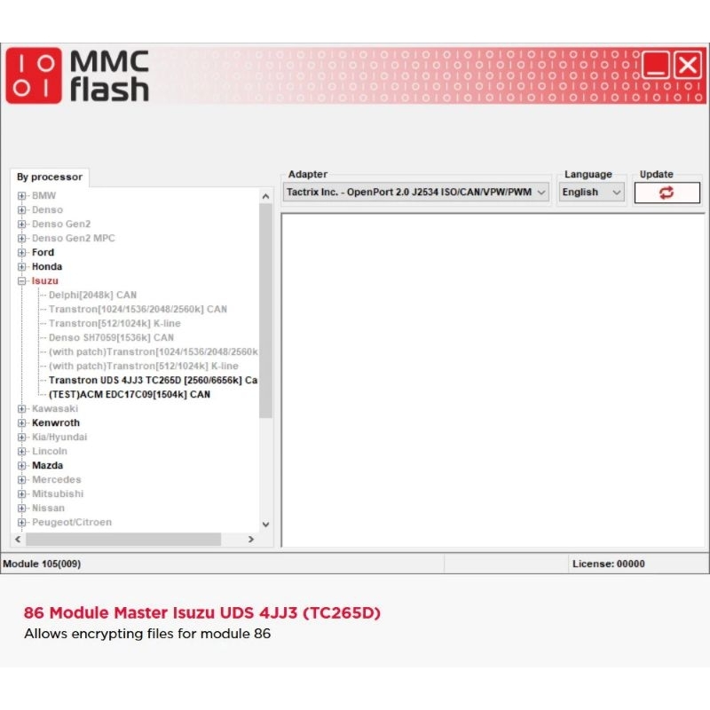 ใหม่!!! โมดูล Master Isuzu UDS 4JJ3 ดูด อัดไฟล์ 4JJ3