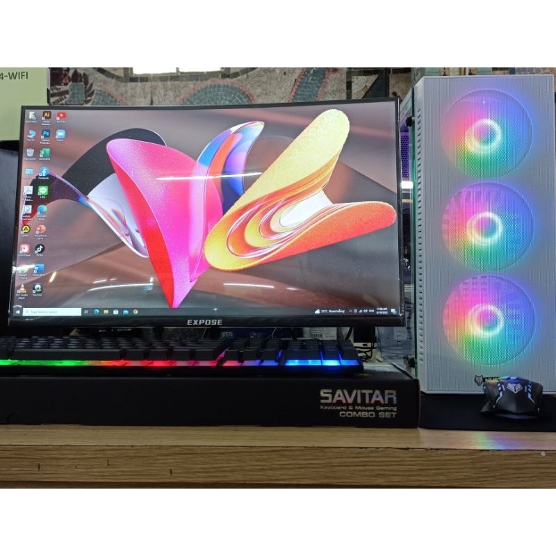 คอมพิวเตอร์ครบชุด Core-i7-gen4/Ram16 gb/Ssd-240 gb/Vga-rx-470 4gb/จอ22นิ้ว