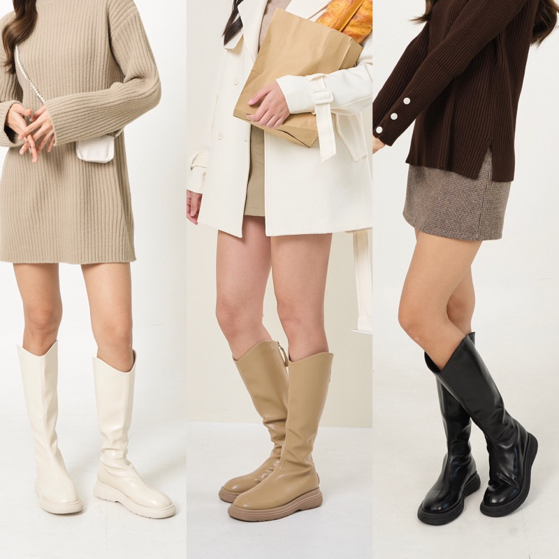 umore.made 👢พร้อมส่ง Taylor long boots รองเท้าบูทยาว ซิปหลัง บุขน ใส่สบายมากมาก ใส่แล้วดูเรียวเพรียวเกิด 🫰🏻💕