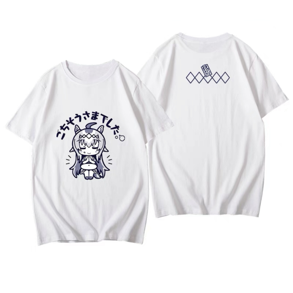 Pretty Derby Oguri Capเสื้อยืดแขนสั้นฤดูร้อนอะนิเมะเกมเสื้อผ้านักเรียนสำหรับผู้ชายและผู้หญิง