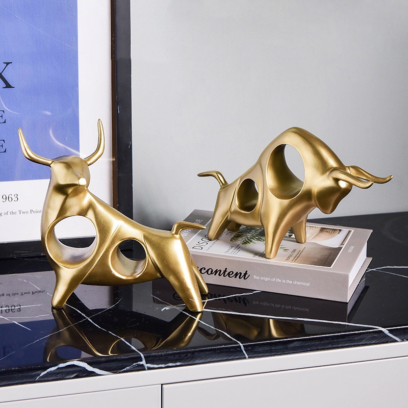 🐂พร้อมส่ง🐂ประดับกระทิงทอง แสดงถึงความมั่งคั่งและโชคลาภ ตกแต่ง บ้านสำนักงานห้องนั่งเล่น ฯลฯ ของขวัญขึ้นบ้านใหม่