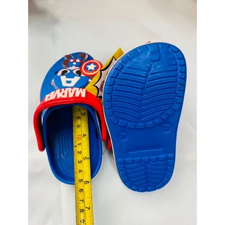 🔥ใหม่🔥รองเท้าเด็กหัวโต มีไฟ รัดส้น รองเท้าหัวโตเด็ก CLOG มีไฟ LED MARVEL กัปตันอเมริกา สไปเดอร์แมน