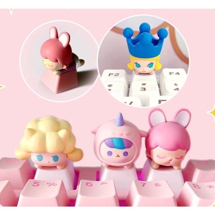 Keycap สไตล์ Bubble Mart คีย์แคป สไตล์ Pop Mart น่ารักมากๆ ห้ามพลาด
