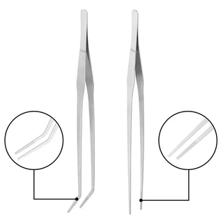 long forceps ฟอร์เซปยว ที่คีบฟอเซปสเเตนเลส[14/20/25/27/30 ซม.] ปลายตรง/งอ ให้อาหารสัตว์ คีมหนีบ
