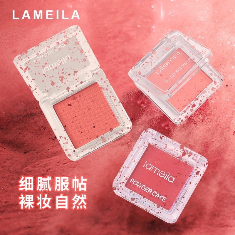Lameila สีดีติดทนนาน บลัชออนเนื้อดี บลัชออน บลัชออนสีส้ม 3g.
