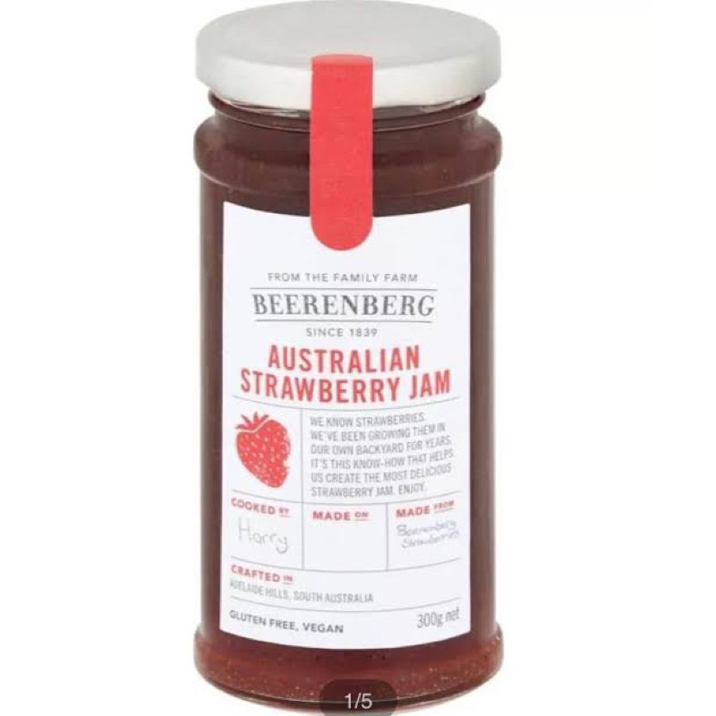 Beerenberg australian strawberry jam 300g. บีเรนเบิร์ก ออสเตรเลีย🇦🇺 แจมสตอเบอรี่ นำเข้า
