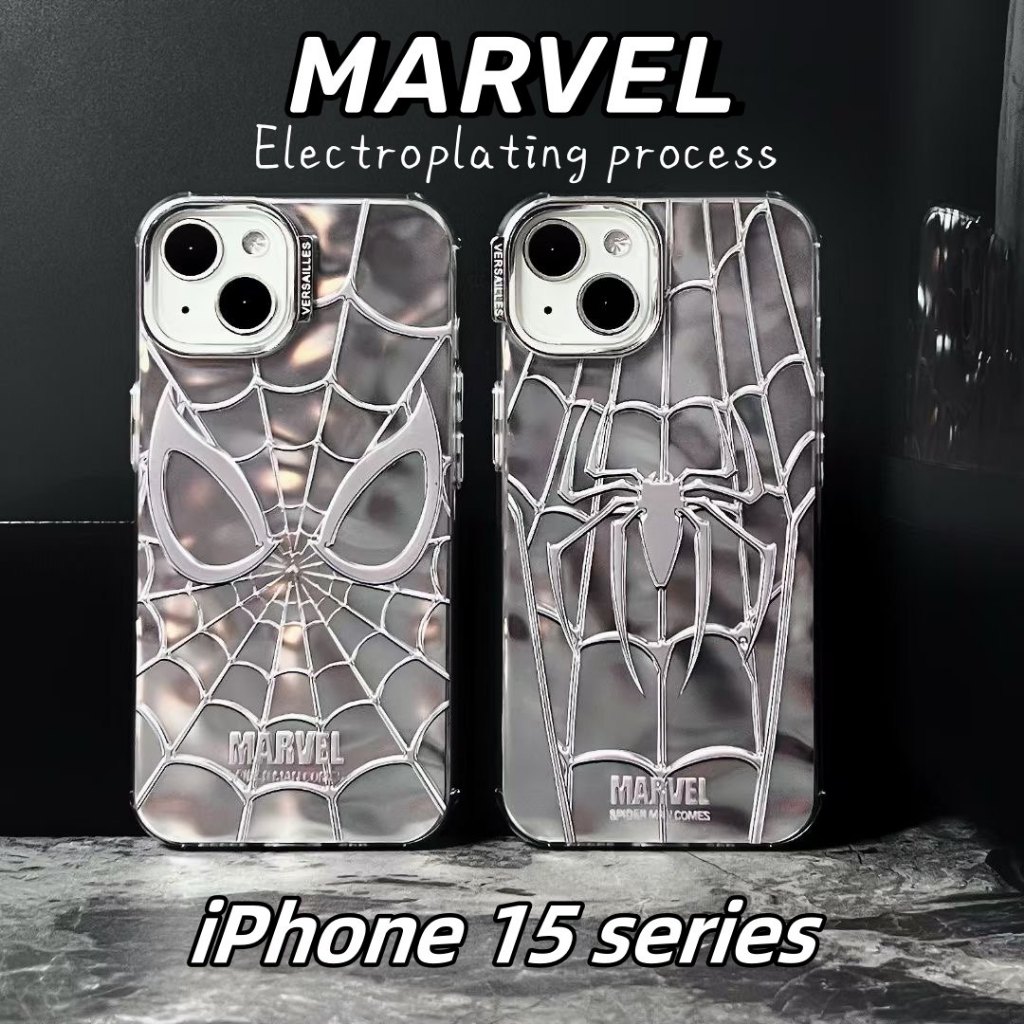 จัดส่งภายใน24ชม เคส for iPhone 15 14 Pro Max Case for iPhone 12 13 11 ป้องกันการตก การป้องกัน Marvel มนุษย์แมงมุม