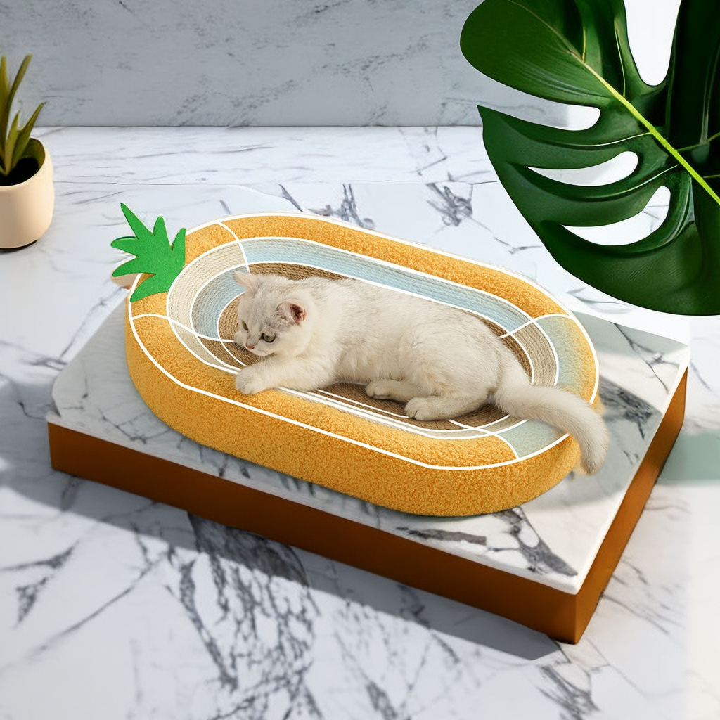 ที่ลับเล็บแมว 3in1 ขนาดใหญ่ ของเล่นแมว ที่ลับเล็บแมว ที่ฝนเล็บแมวรวมฟังก์ชันขูดเล็บ ลับเล็บ และของเล่นแมว ใช้เป็นครอกแมว - รูปที่ 5