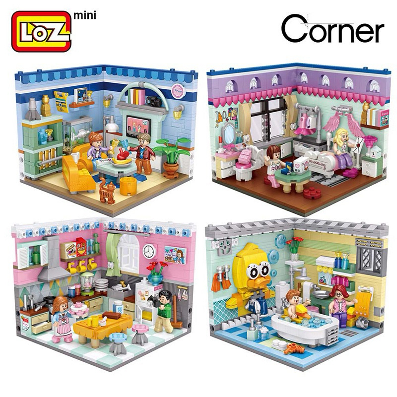 ตัวต่อนาโนห้องนั่งเล่น Loz 1901 - 1902 Playroom 541pcs