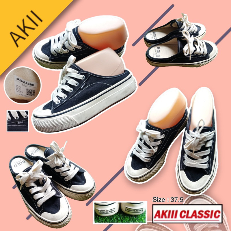 AKIII Classic รองเท้าผ้าใบเปิดส้น (Size : 37.5)