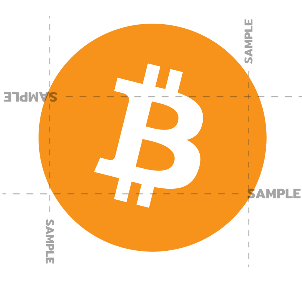สติกเกอร์ bitcoin Sticker 2 แผ่น บิตคอยน์ สติกเกอร์ ติดรถ สติกเกอร์แต่งโน๊ตบุ๊ค