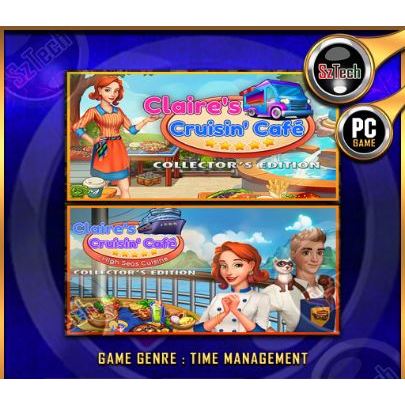 Claire's Cruisin' Cafe 1 & 2 [PC GAME] 🔥 [ DIGITAL DOWNLOAD] 🔥Classic Games🔥Time Management🔥Nostalgi