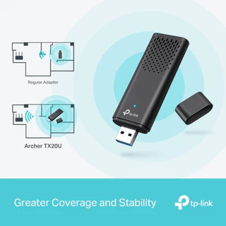 อุปกรณ์รับสัญญาณ TP-Link Archer TX20U AX1800 Dual Band Wi-Fi 6 Wireless USB Adapter รองรับคลื่น 5G- ประกัน Lifetime