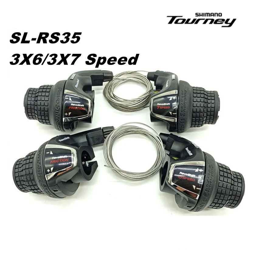 มือบิดเปลี่ยนเกียร์สำหรับจักรยาน Shimano RevoShift SL-RS35 6/7 Speed สำหรับรถพับ (ขายแยกซ้าย-ขวา กดที่ตัวเลือกสินค้า)