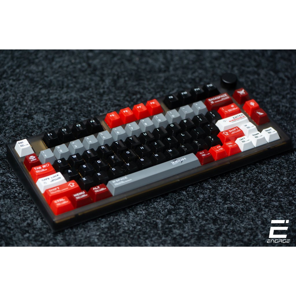 Keyboard Keydous N J80 + Keycab zeon mark II + Switch Kit Bear 43g (3 โหมด RGB light hot-swappable 7